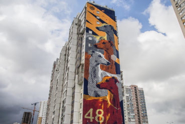 Самый масштабный мурал из трафаретов фестиваля Культурный код 2020